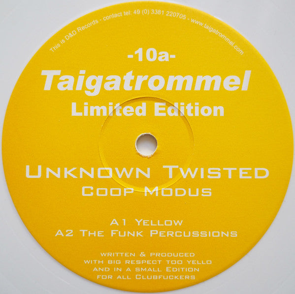 Unknown Twisted : Coop Modus (12", S/Sided, Ltd, Whi)