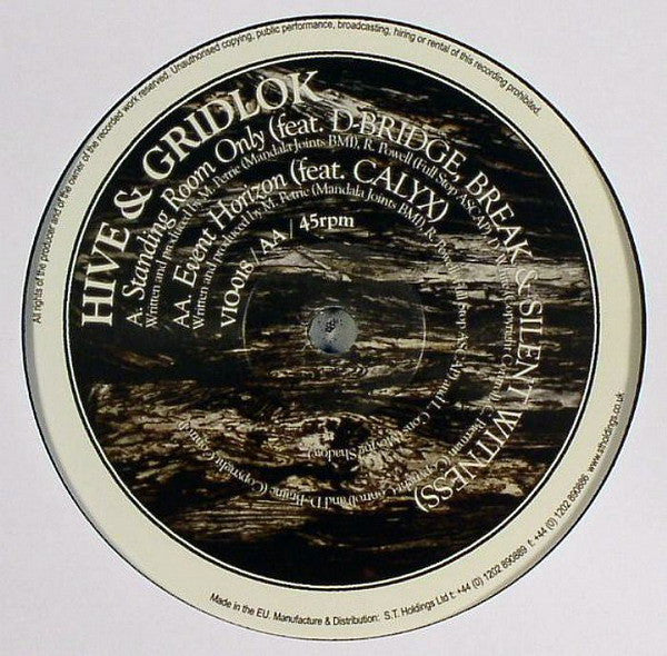 Hive & Gridlok : Standing Room Only / Event Horizon (12")