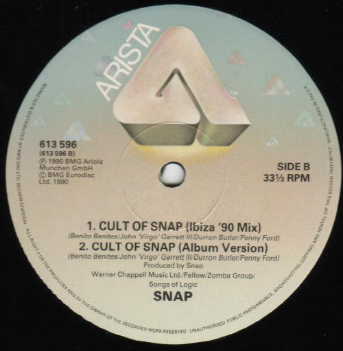Snap! : Cult Of Snap (World Power Mix) (12", Single)