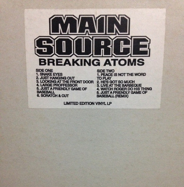 Main Source : Breaking Atoms (LP, Album, Ltd, W/Lbl)