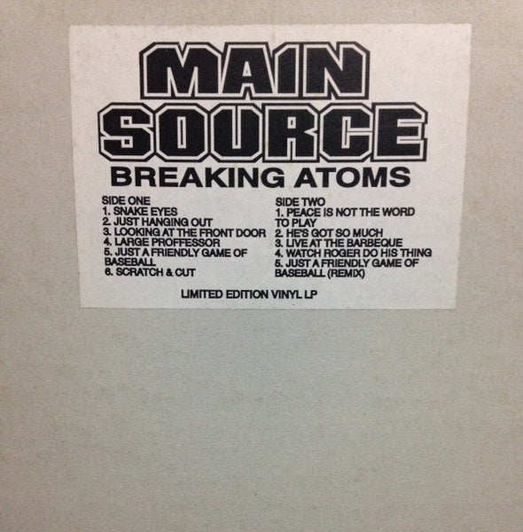 Main Source : Breaking Atoms (LP, Album, Ltd, W/Lbl)