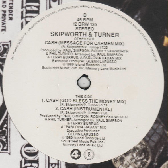 Skipworth & Turner : Cash (12", Single)