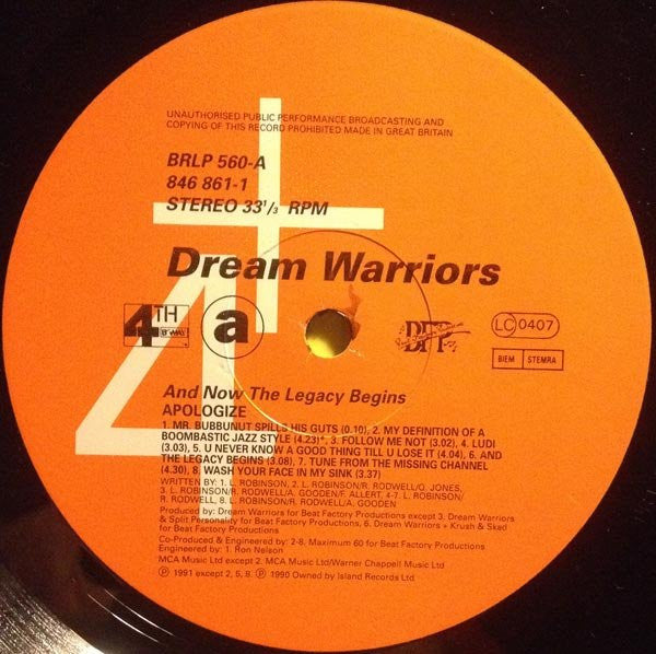 Dream Warriors : And Now The Legacy Begins (LP, Album)