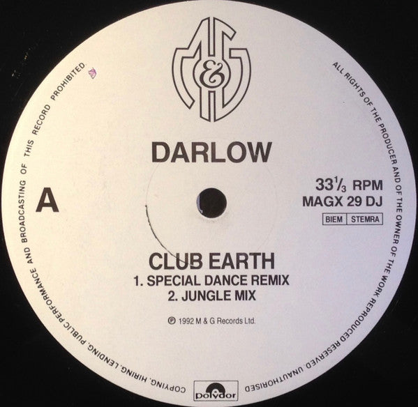 Darlow : Club Earth (12", Promo)