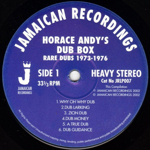 Horace Andy : Dub Box  - Rare Dubs 1973-1976 (LP, Comp)