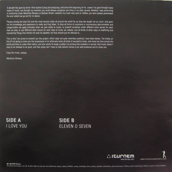Misstress Barbara : Come With Me... (12", EP)