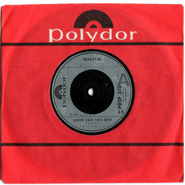 Shakatak : Easier Said Than Done (7", Single, Pic)