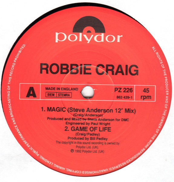 Robbie Craig : Magic (12")