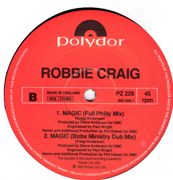 Robbie Craig : Magic (12")