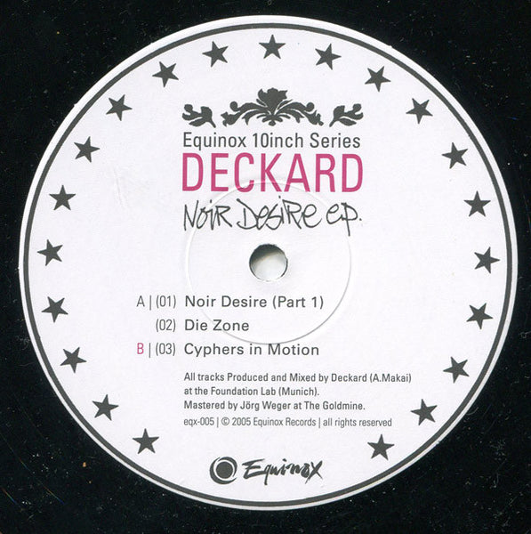 Deckard (2) : Noir Desire EP (10", EP, Ltd, Num)