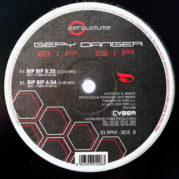 Gepy Danger : Bip Bip (12")
