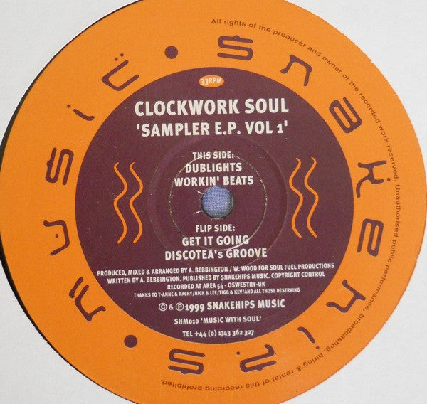 Clockwork Soul : Sampler E.P. Vol 1 (12")