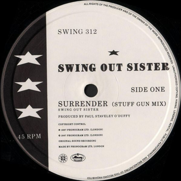 Swing Out Sister : Surrender (12", Single)