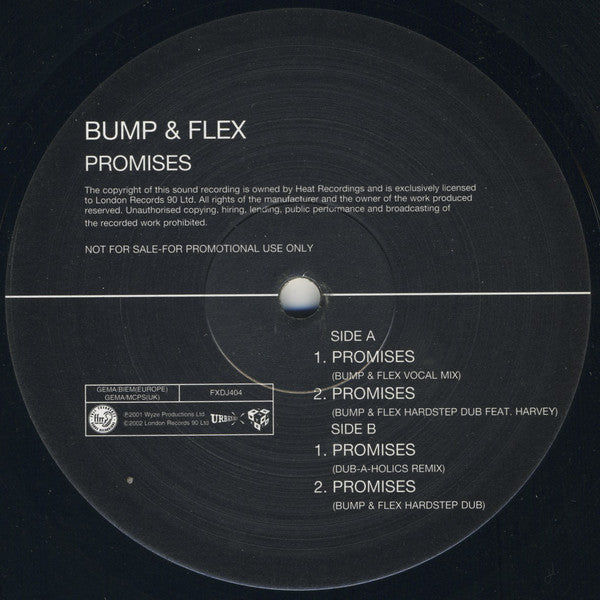 Bump & Flex : Promises (2x12", Promo)