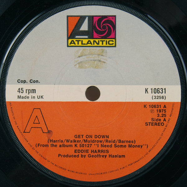 Eddie Harris : Get On Down (7", Sol)