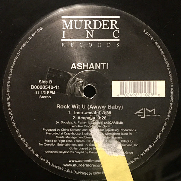 Ashanti : Rock Wit U (Awww Baby) (12")