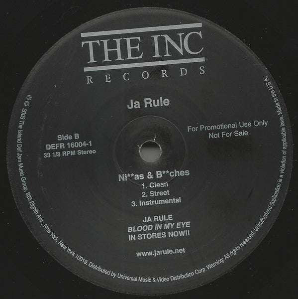 Ja Rule : Against Time / Ni**as & B**ches (12", Promo)