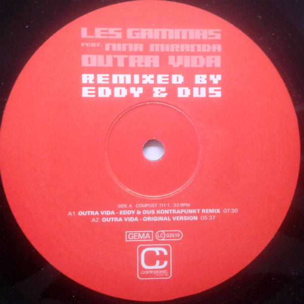 Les Gammas Feat. Nina Miranda : Outra Vida (12")