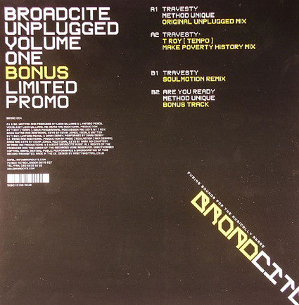 Method Unique : Broadcite Unplugged Volume One (Bonus) (12", Ltd, Promo)