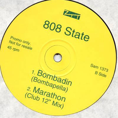 808 State : Bombadin / Marathon (12", Promo)