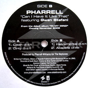 Pharrell* Featuring Gwen Stefani : Can I Have It Like That (12")