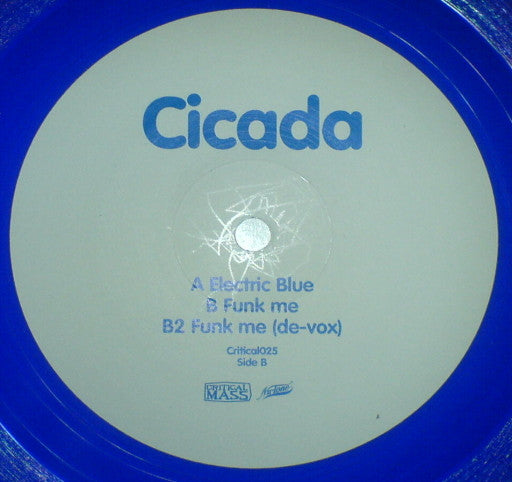 Cicada : Electric Blue / Funk Me (12", Blu)