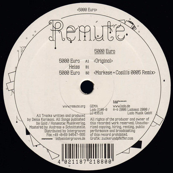 Remute : 5000 Euro (12")