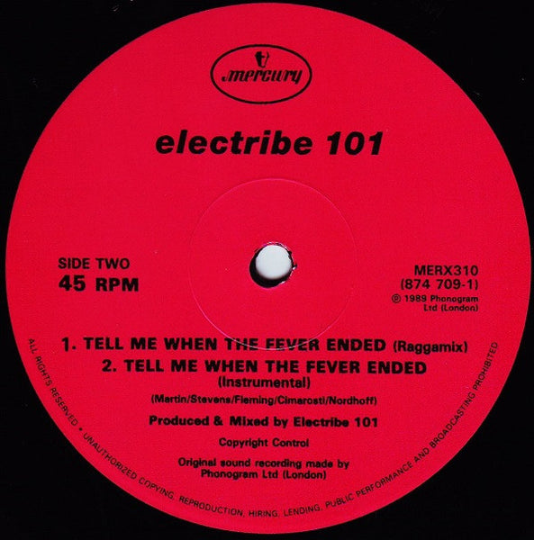 Electribe 101 : Tell Me When The Fever Ended (12")