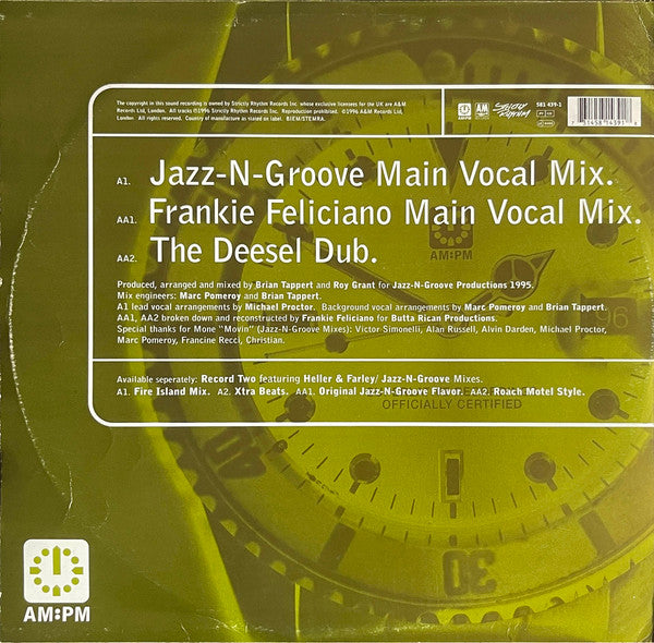 Moné : Movin' (Jazz-N-Groove / Frankie Feliciano Mixes) (12", Rec)