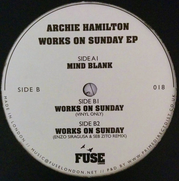 Archie Hamilton : Works On Sunday EP (12")