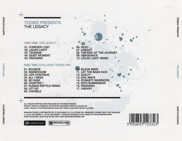 Teebee : The Legacy (CD, Album + CD, Mixed)