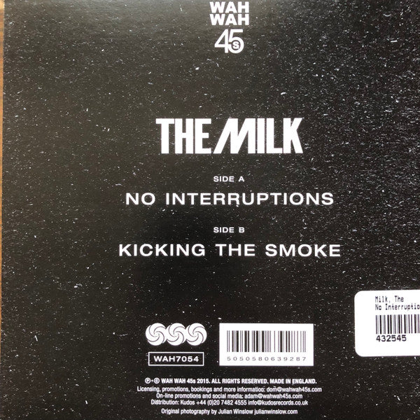 The Milk (3) : No Interruptions (7", Single)