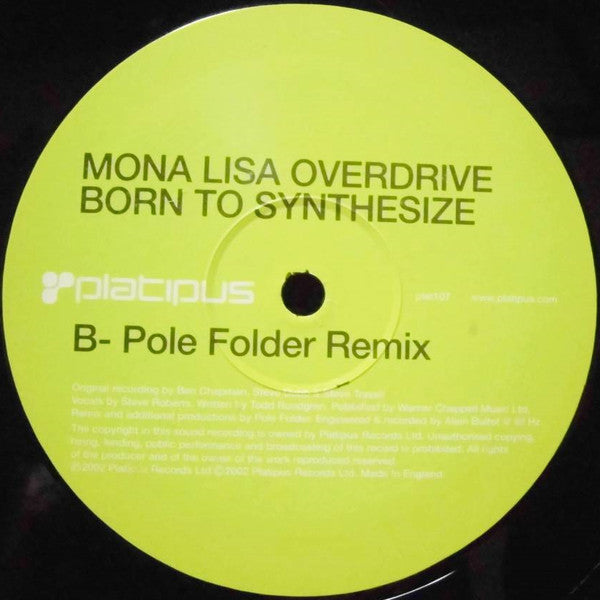 Mona Lisa Overdrive : Born To Synthesize (12", 1/2)