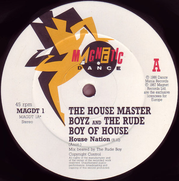 The Housemaster Boyz And The Rude Boy Of House : House Nation (12", RP)