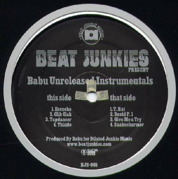 Babu : Unreleased Instrumentals (12")