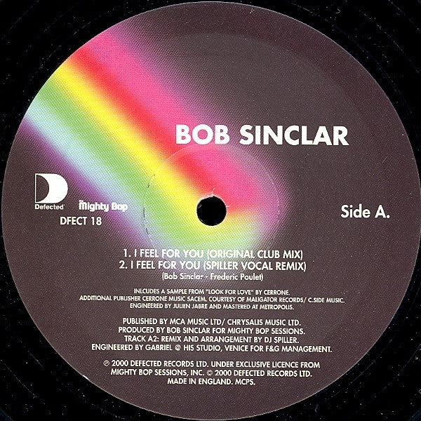 Bob Sinclar : I Feel For You (12")