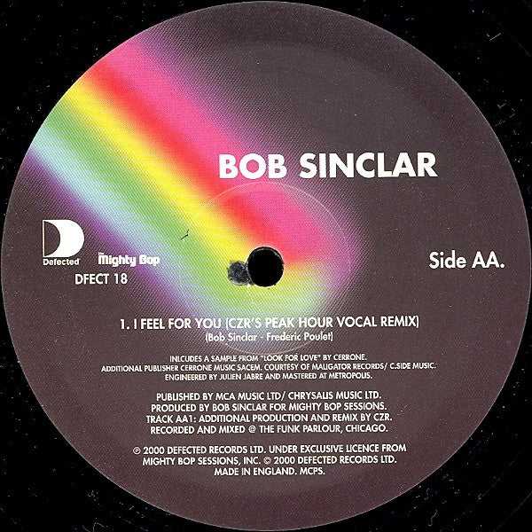 Bob Sinclar : I Feel For You (12")