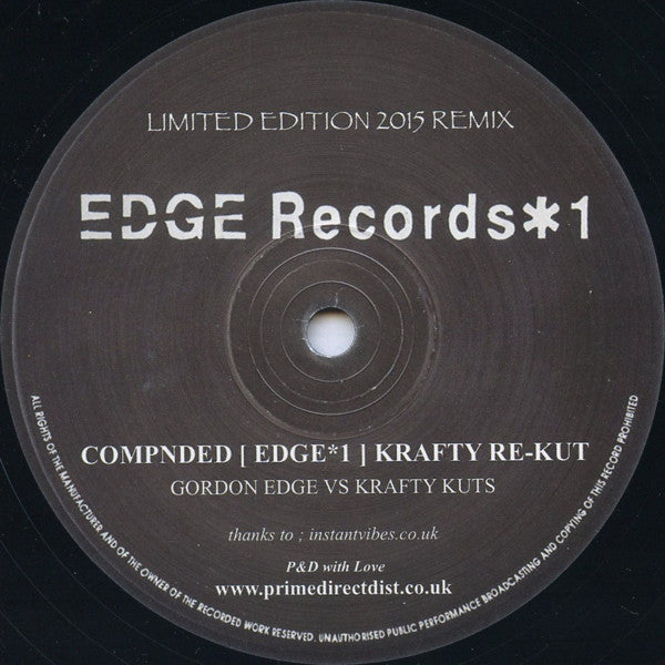 DJ Edge : *1 (12", Ltd)