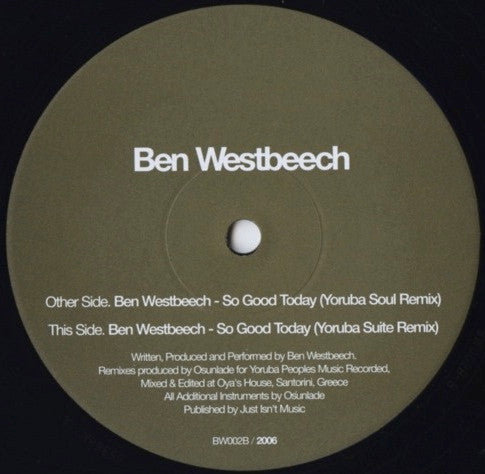 Ben Westbeech : So Good Today (Osunlade Remixes) (12")