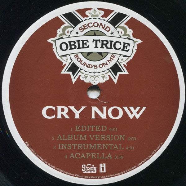 Obie Trice : Cry Now (12", Single, Promo)