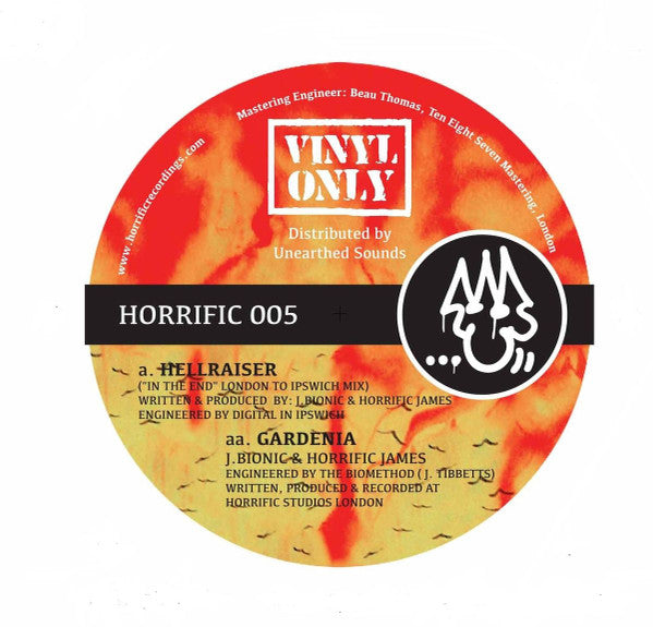 Digital, J.Bionic & Horrific James : Hellraiser / Gardenia (12", Ltd)