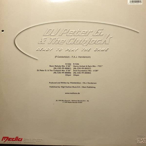 DJ Peter G. & The Clubjock : Ready To Play The Game (12")