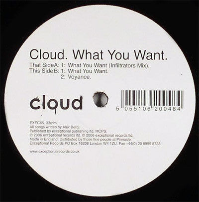 Cloud : What You Want (12")