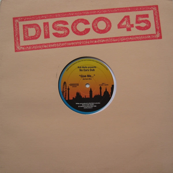 Rob Mello : No Ears Dub (12")