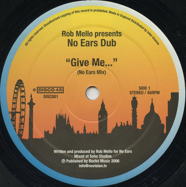 Rob Mello : No Ears Dub (12")