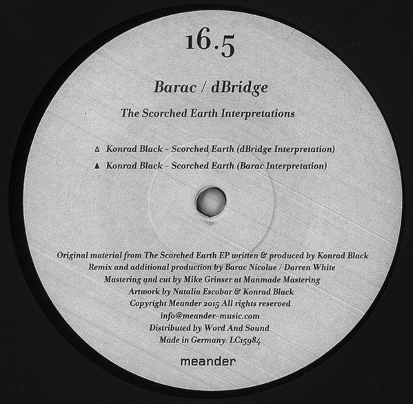 Barac / D-Bridge : The Scorched Earth Interpretations (12", 180)