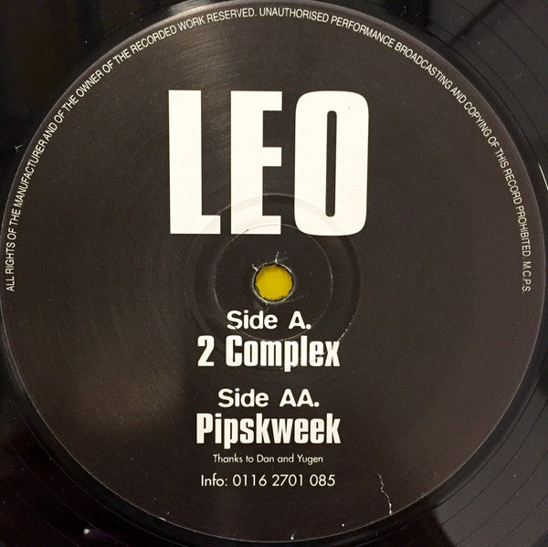 Leo Neelands : 2 Complex / Pipskweek (12")