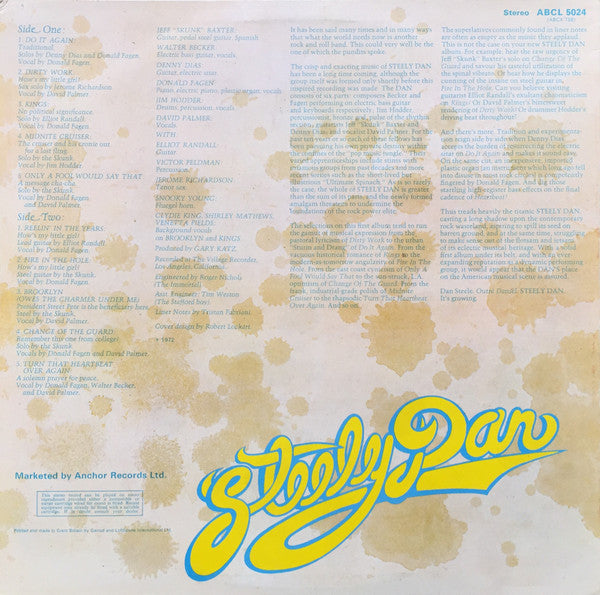 Steely Dan : Can't Buy A Thrill (LP, Album, RE)