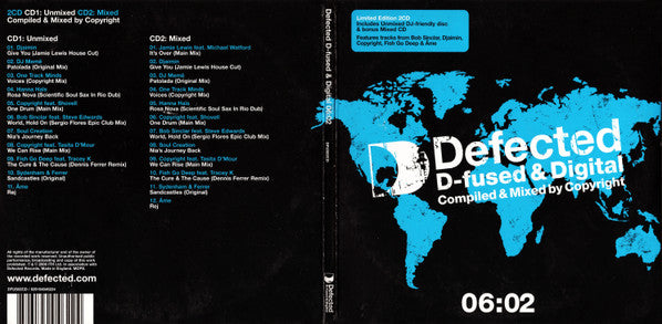 Copyright : Defected D-fused & Digital 06:02 (CD, Comp + CD, Mixed)