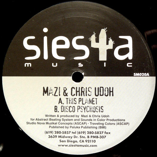 Mazi Namvar & Chris Udoh : This Planet (12")